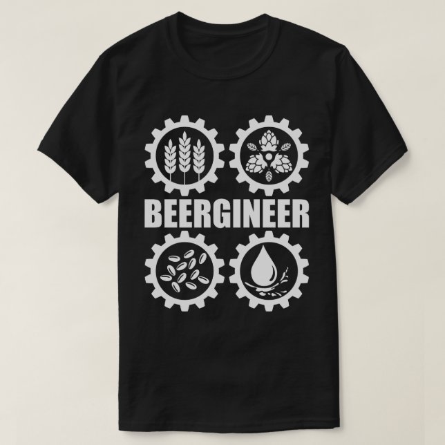 Beergineer Homebrew Home Brewing Craft Beer Brewer T-Shirt (Design Front)