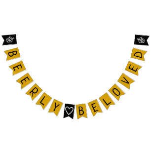 Beerly Beloved Co-Ed Wedding Bridal Shower Bunting Flags
