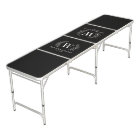 Monogramme Noir Blanc Moderne Table de ping-pong