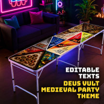Table de jeu médiévale Deus Vult entièrement graph