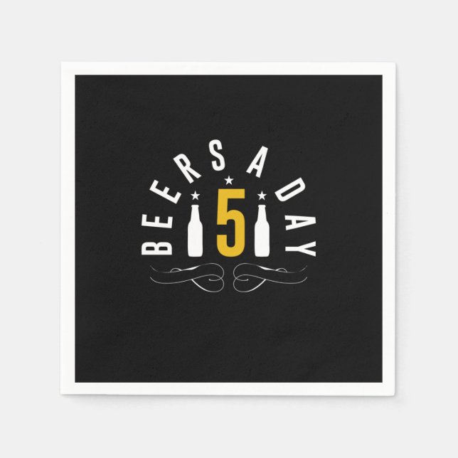 Beers A Day Napkin (Front)