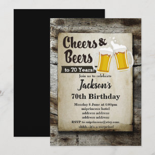 Beers birthday invitation, cheers to any years! invitation