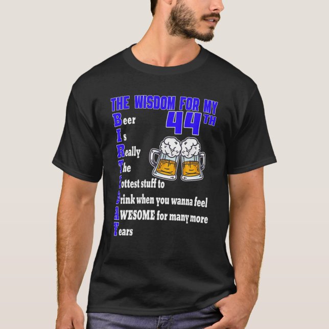 Beers Brewery For 44 Years Old - 44Th Birthday Dri T-Shirt (Front)