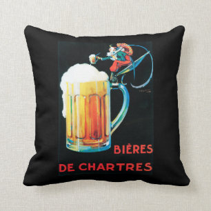 Beers of Chartres Promotional Poster Throw Pillow