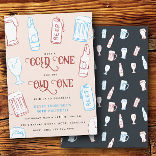 Beers Rustic Hand Drawn Whimsical Beer Birthday Invitation