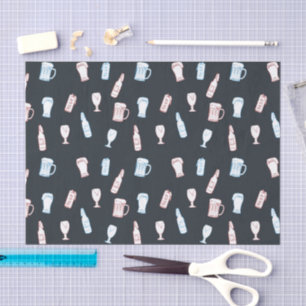 Beers Rustic Hand Drawn Whimsical Beer Party Theme Tissue Paper
