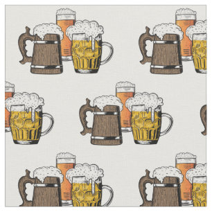 BEERS Three Beers Cheers Fun Cartoon Fabric