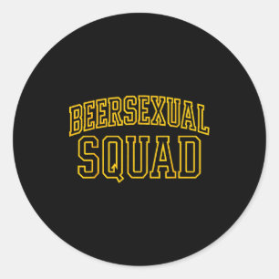 Beerual Squad Matching Group Bachelor Party Design Classic Round Sticker