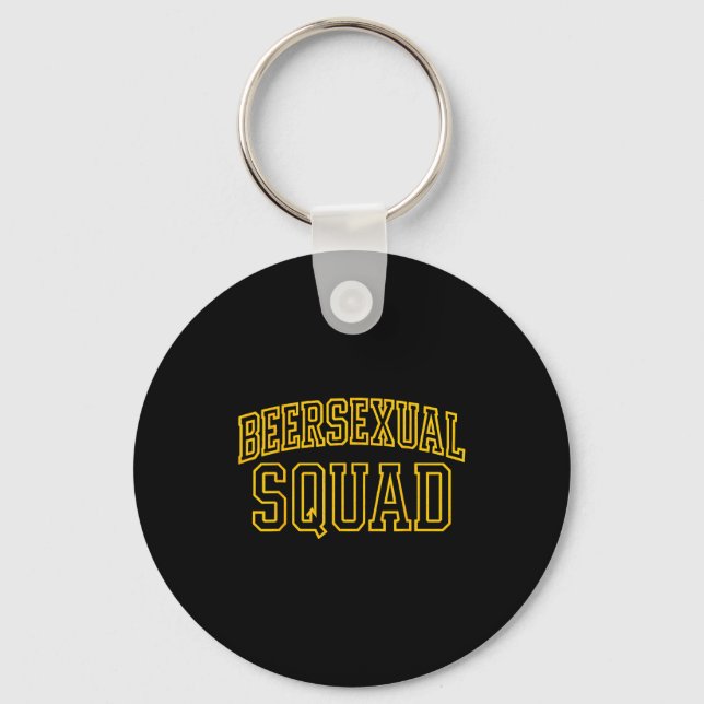 Beerual Squad Matching Group Bachelor Party Design Keychain (Front)
