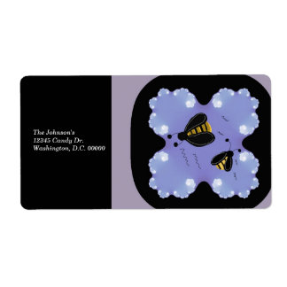 Bees Among Purple Flowers
