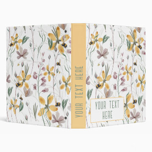 Bees and Botanicals 1" 3-Ring Binder Notebook