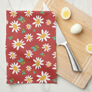 Bees and Flowers  Kitchen Towel