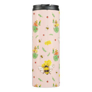 Bees and Happy Beetles Thermal Tumbler