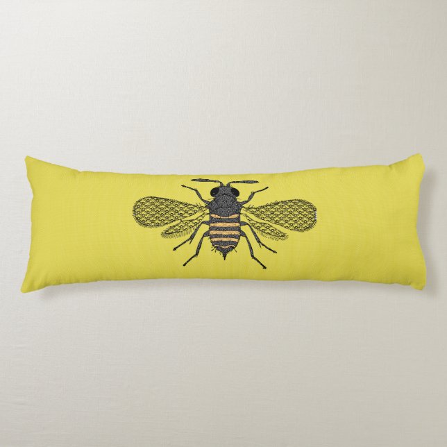 BEES and Honeycomb - Save The Bees Body Pillow (Front)