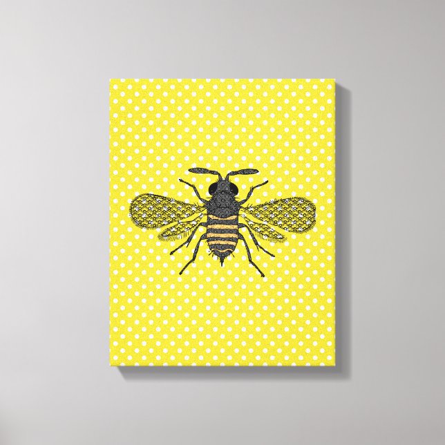 BEES and Honeycomb - Save The Bees Canvas Print (Front)