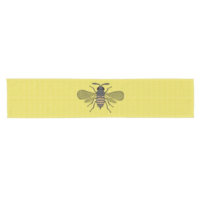 BEES and Honeycomb - Save The Bees Short Table Runner (Horizontal)