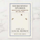 Bees and Lavender 2"x3" Honey Label with Phone #