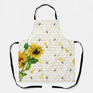 Bees and Sunflowers  Apron