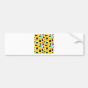 bees animal pattern bumper sticker
