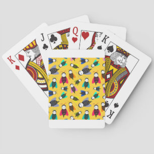 bees animal pattern playing cards