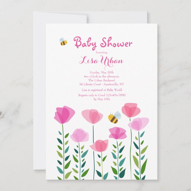 Bees Are Buzzing Invitation (Front)