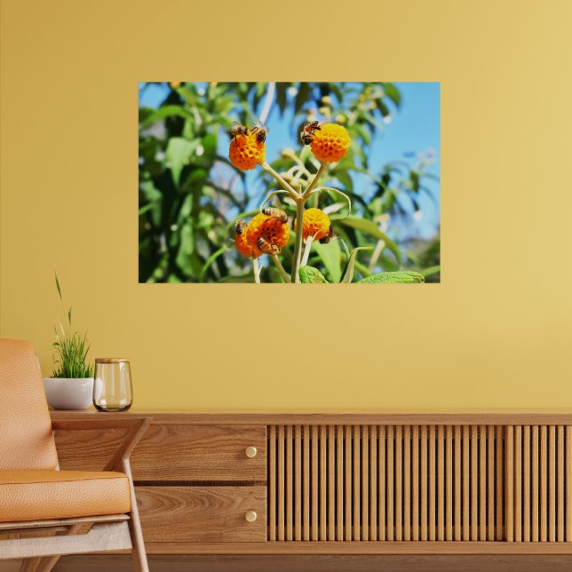 Bees at Work Poster (Living Room 2)
