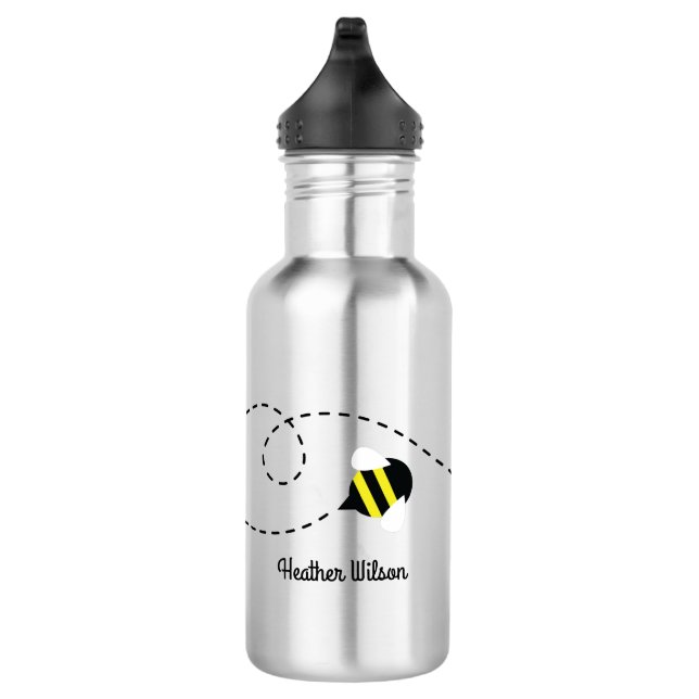 Bees Beekeeper Bouteille d'eau avec nom (Droite)
