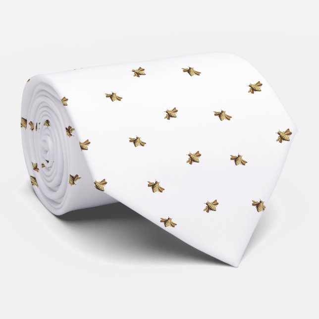 Bees – Bienen – Bee – Biene Tie (Rolled)