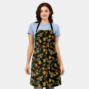 Bees & Bloom Floral & Decorative Honey Bee Pattern Apron