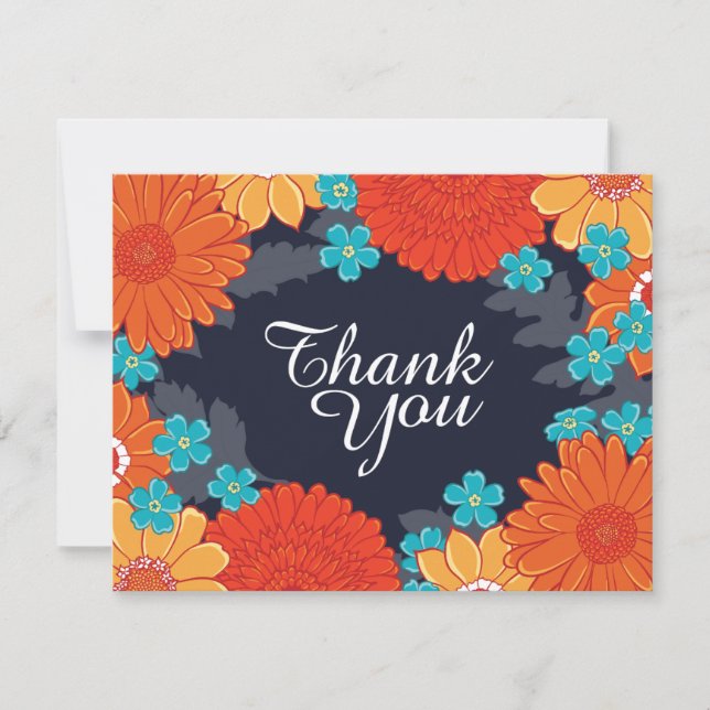 Bees & Blossoms Thank-You Thank You Card (Front)