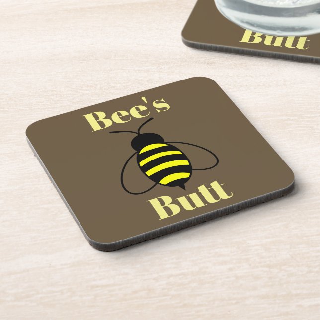 Bee's Butt Beverage Coaster (Left Side)
