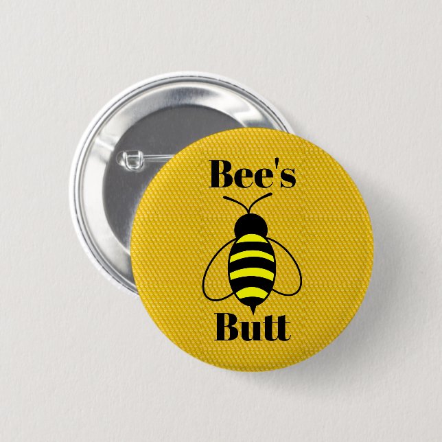 Bee's Butt Button (Front & Back)
