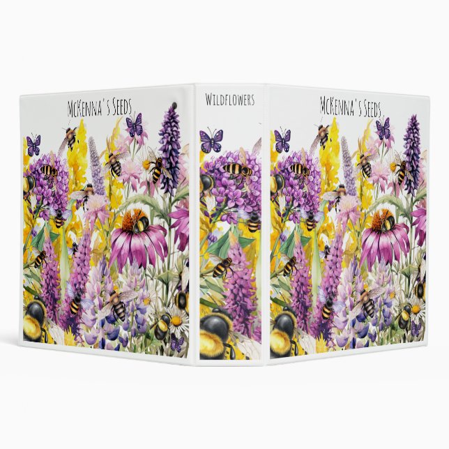 Bees Butterflies and Wildflowers Binder (Background)