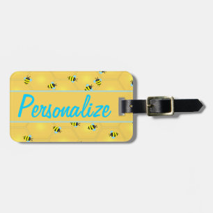 Bees Buzzing Personalized Luggage Tag