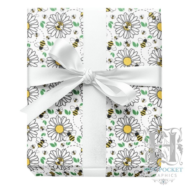 Bees & Daisies Wrapping Paper (Creator Uploaded)