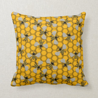 Bees decoration throw pillow