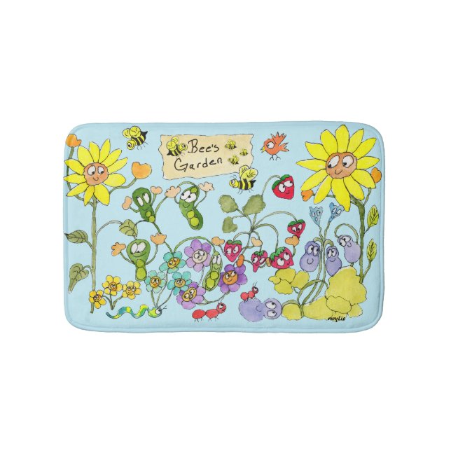 Bee's Garden Bath Mat (Front)