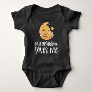 Bees 🐝 Gift for Grandchild - My Grandma Loves Me Baby Bodysuit
