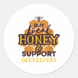 Bees Honeycomb Environmental Protection Beekeeper  Classic Round Sticker