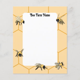 Bees Honeypeb Bee Farm papier