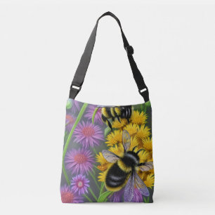 Bees in a Flower Meadow Crossbody Bag