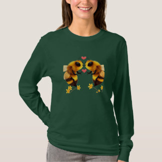 BEES IN LOVE-Basic Long Sleeve T-Shirt 
