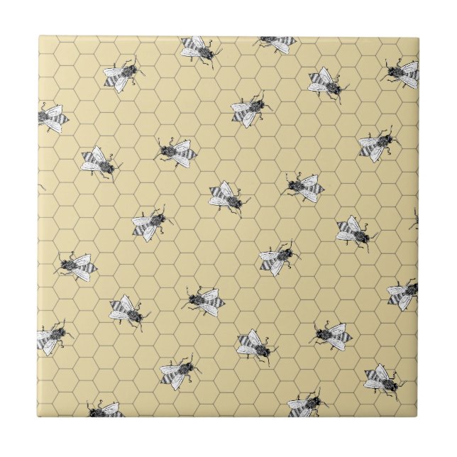 Bees in the Kitchen Ceramic Tile (Front)