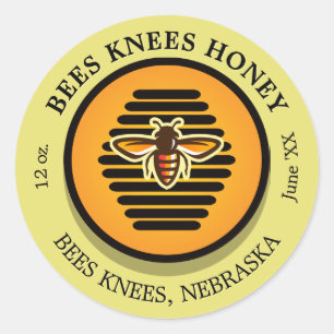 Bees Knees Goldenrod Honey Jar Labels
