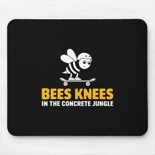 Bees Knees Skateboarding Design  Mouse Pad (Front)