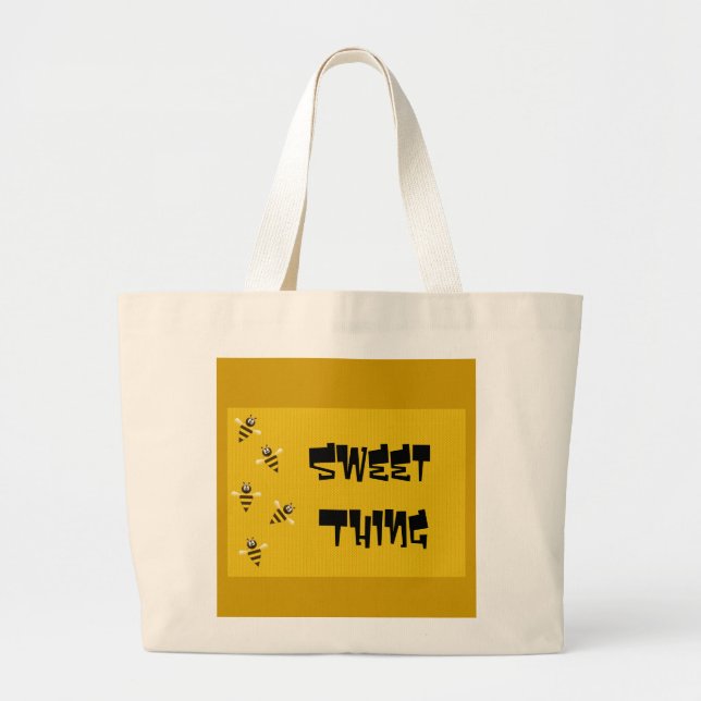 Bees Large Tote Bag (Front)
