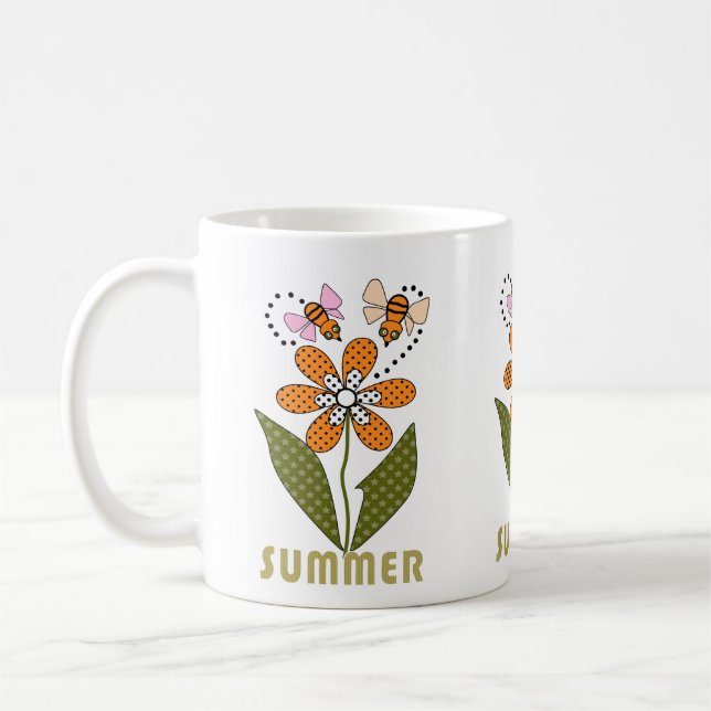 bees love summer and so do I Coffee Mug (Left)