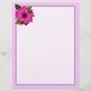 Bee's Lunch Date on Pink Flower