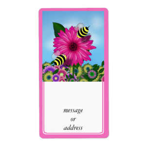 Bee's Lunch Date on Pink Flower