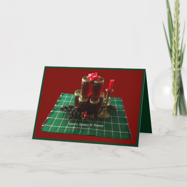 Bees, miel Noël carte de voeux (Devant)